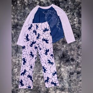 Girls PJ & Me Purple Unicorn 2 pc PJ set (10/12)